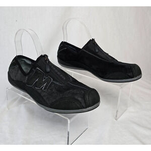 Merrell Barrado Air Cushion Shoes Women's 8.5 Black Suede Zip Up